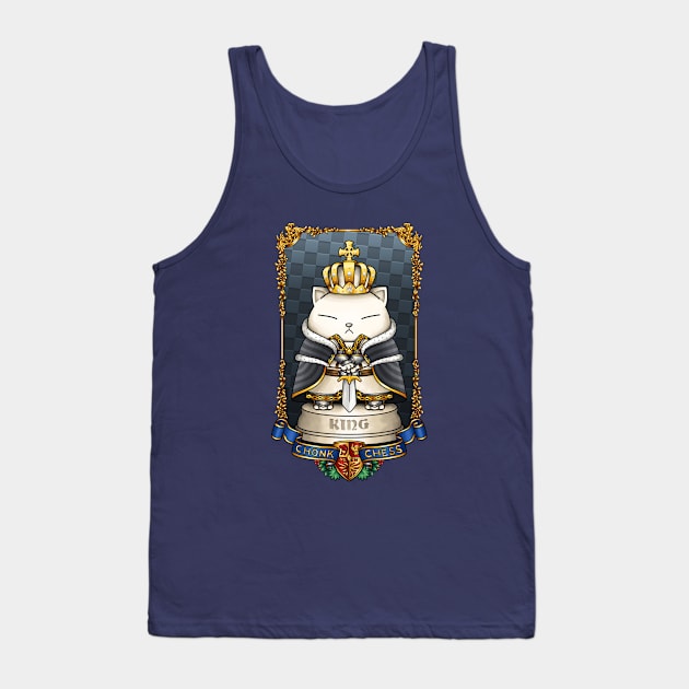 Medieval Chess Cat King Tank Top by Takeda_Art